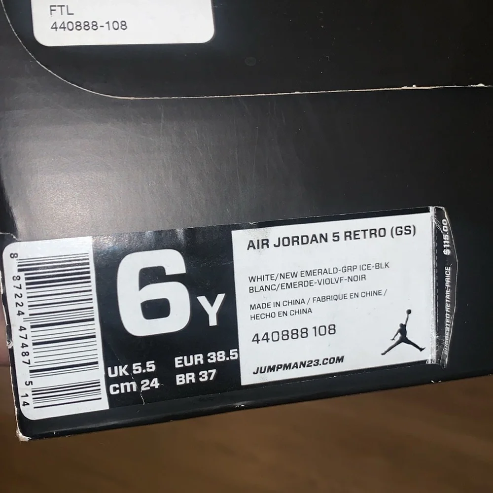 🎉SOLD🥰 Air Jordan 5 retro dark concord 6y Boys - Picture 6 of 7